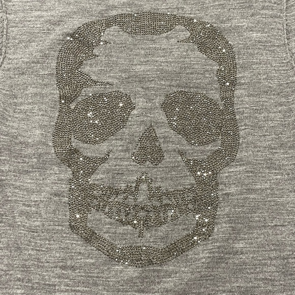 LIKE NEW! Zadig & Voltaire Happy Skull embellished wool sweater. XS. GREY. - Picture 3 of 9